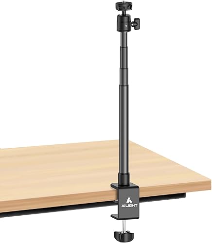 Ailight Soporte de cámara web para escritorio, soporte de escritorio ajustable para cámara web para Obsbot GoPro Anker Insta Logitech C922 C930e