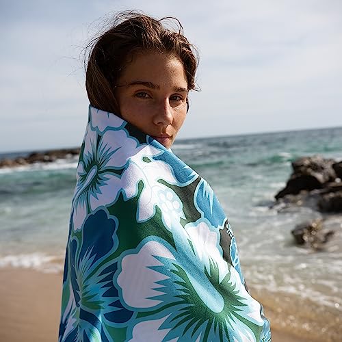 Elite Trend Large Beach Towel For Travel – 63X31 Inch W/Bag – Lightweight Microfiber, Compact, Soft, Quick Dry, Sand Free – For Swimming, Pool, Camping, Yoga, Workout, Golf – Hibiscus #TOP5