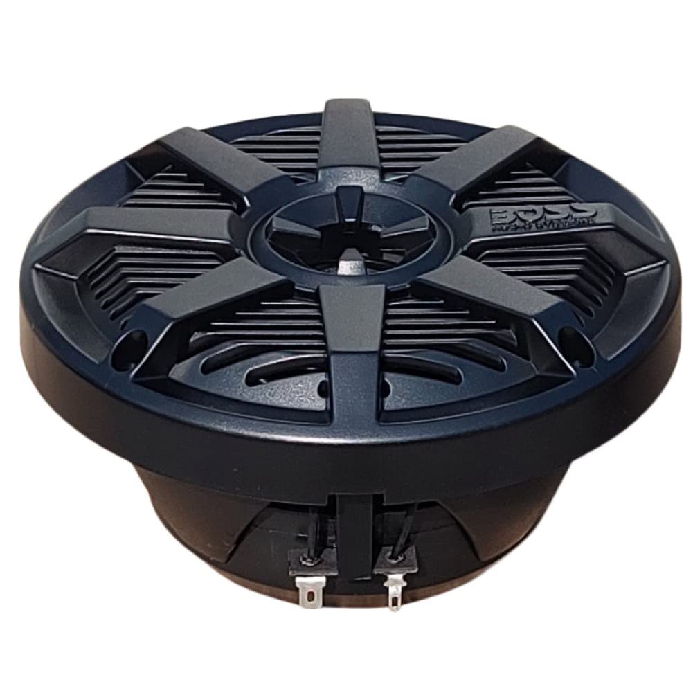 KIT Set pour Boss Audio Systems MR52B 2 Enceintes Marines 2 Voies Noires 5,25" 13 cm 130 mm 75 Watt rms 150 Watt Max étanche mer Piscine Bateau hôtel, la Paire + faston de Fixation