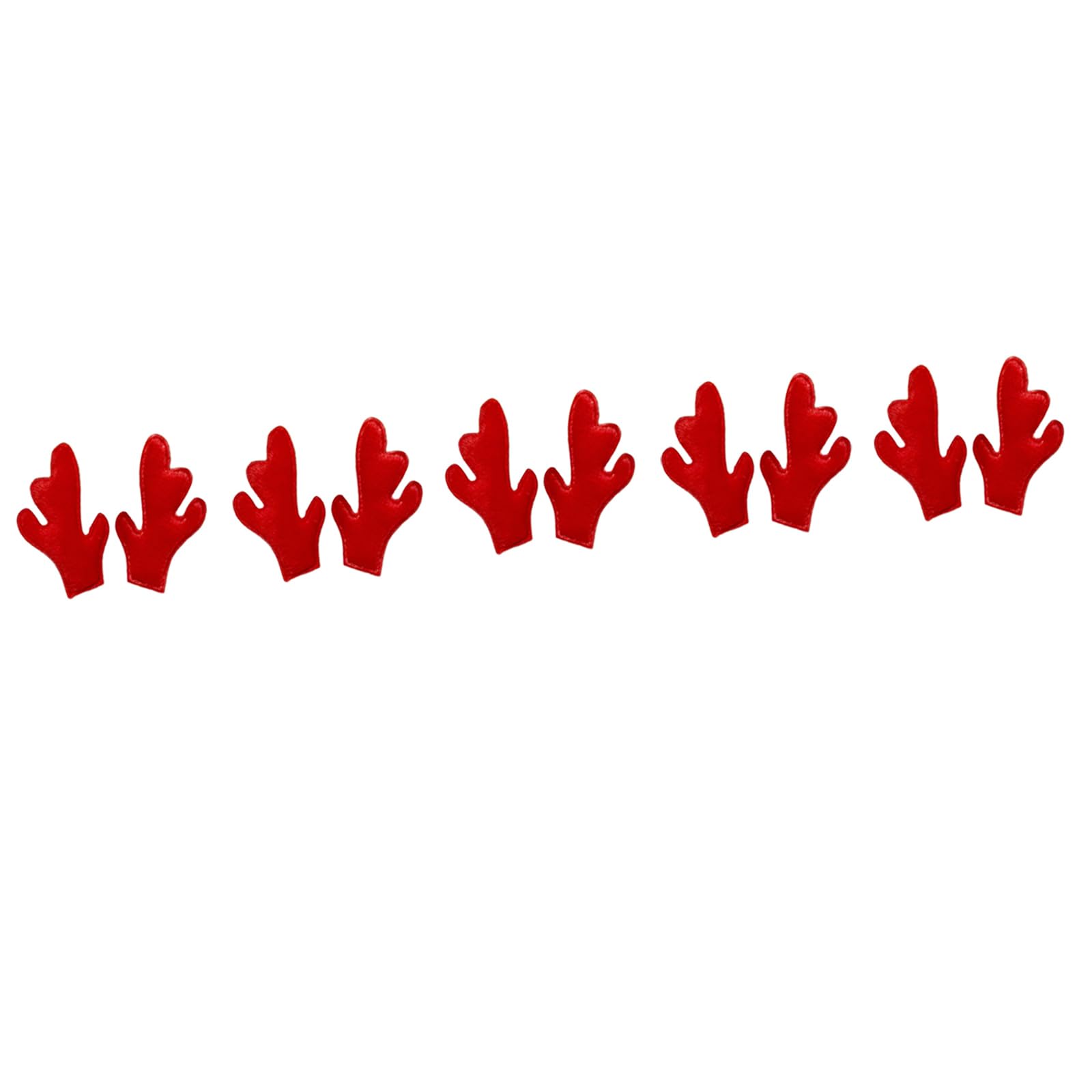 Jazuaiao 10Pcs Soft Plush Fabric Deer Horn Festival Headband Craft Accessory for Hair Clip Making Christmas Costume Embellishment Deer Horn Headband Crafting