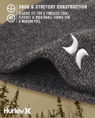Image of Hurley Mens Beanie Icon Staples Lightweight Winter Hat