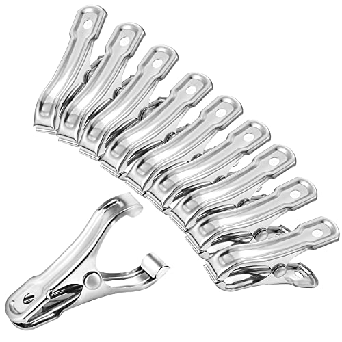 Nagoofun 40 Pack Garden Clips Greenhouse Clips for Netting Garden Clamps Made of Stainless Steel Have a Strong Grip to Secure the Plant Covers or Shade Cloth on Greenhouse Hoops or Frame