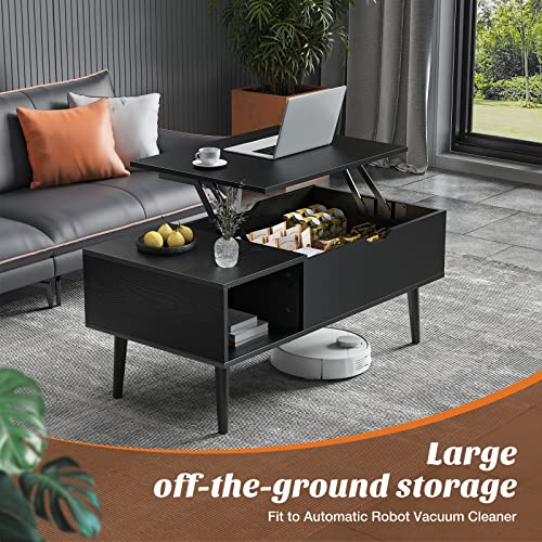 Sweetcrispy SHFERYGLFT Coffee Table Black, Lift Top Coffee Tables thumb #2