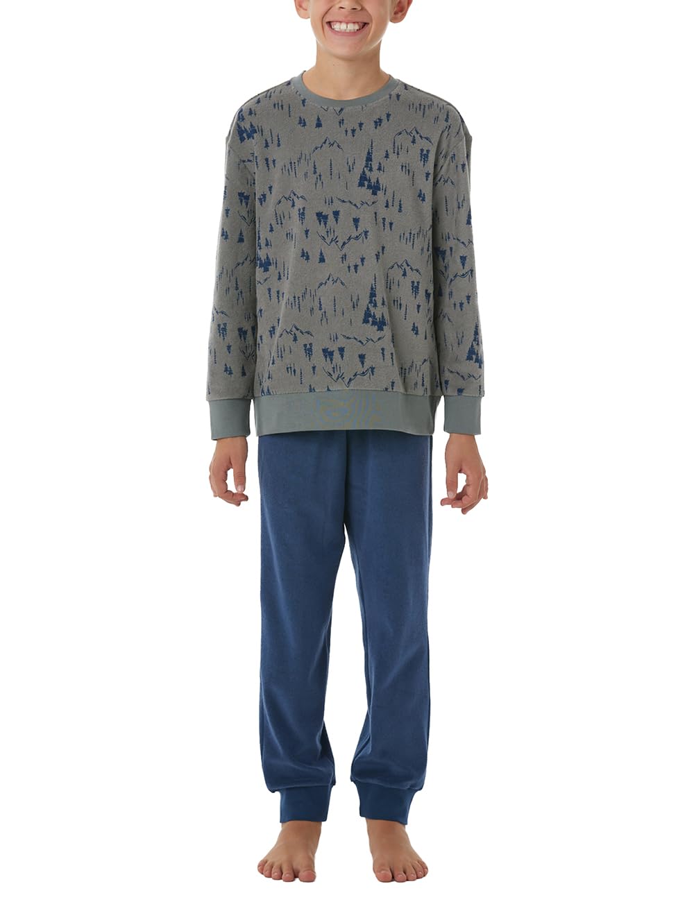 Schiesser Jungen Schiesser Jungen Schlafanzug Set Pyjama Lang Frottee - Größe 98 Bis 176 Pyjamaset (1er Pack)