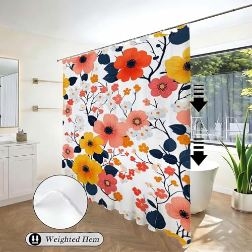 Rideau douche polyester lavable 90x180 imperméable pour salle de bain