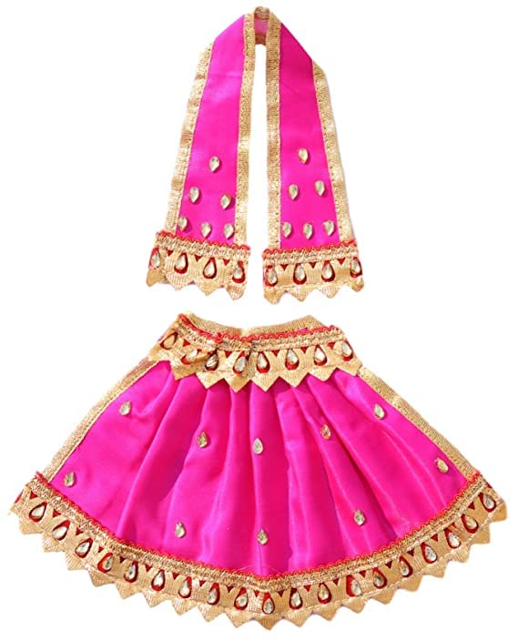 Poorti Enterprises Handmade with Lace Work MATA Rani Lehenga and Chunri Designer Dress (9-10)-picture-51