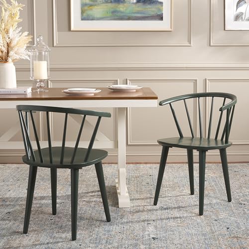 SAFAVIEH Home Collection Blanchard Garden Green Solid Wood Curved Windsor