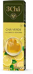 3 Corações Cápsula Chá Verde Com Limão e Gengibre TRES - 10 Unidades