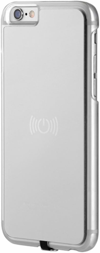 hanende Wireless Receiver Case, Qi Wireless Charging Case with Flexible Lightning Connector for iphone 6 Plus / 6S Plus (Silver_T)