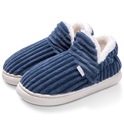 Slipper Booties, Winter Warm Thick-Soled Plush Slides for Men Women, House Fuzzy Slippers for Indoor & Outdoor