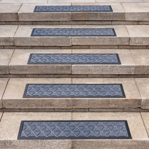 Dalle de marche d'escalier extérieur en caoutchouc pour sécuriser votre terrasse