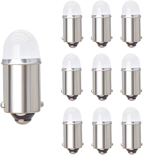 Yoper BA9S 53 57 1895 64111 Bombilla LED para Coche 12V Blanco