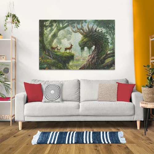 Puzzle 3000 pièces Le réveil du dragon de la forêt Ravensburger France - vue 7