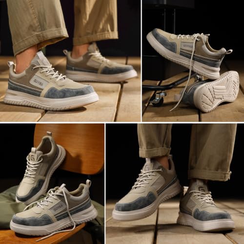 Image of Steel Toe Shoes for Women and Men, Lightweight Safety Work Shoes, Puncture Resistant Cushioned Low Top Work Sneakers for Warehouse Factory Construction
