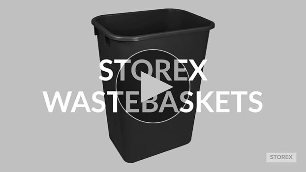 Amazon.com: Storex Medium Waste Basket, 15 x 10.5 x 15