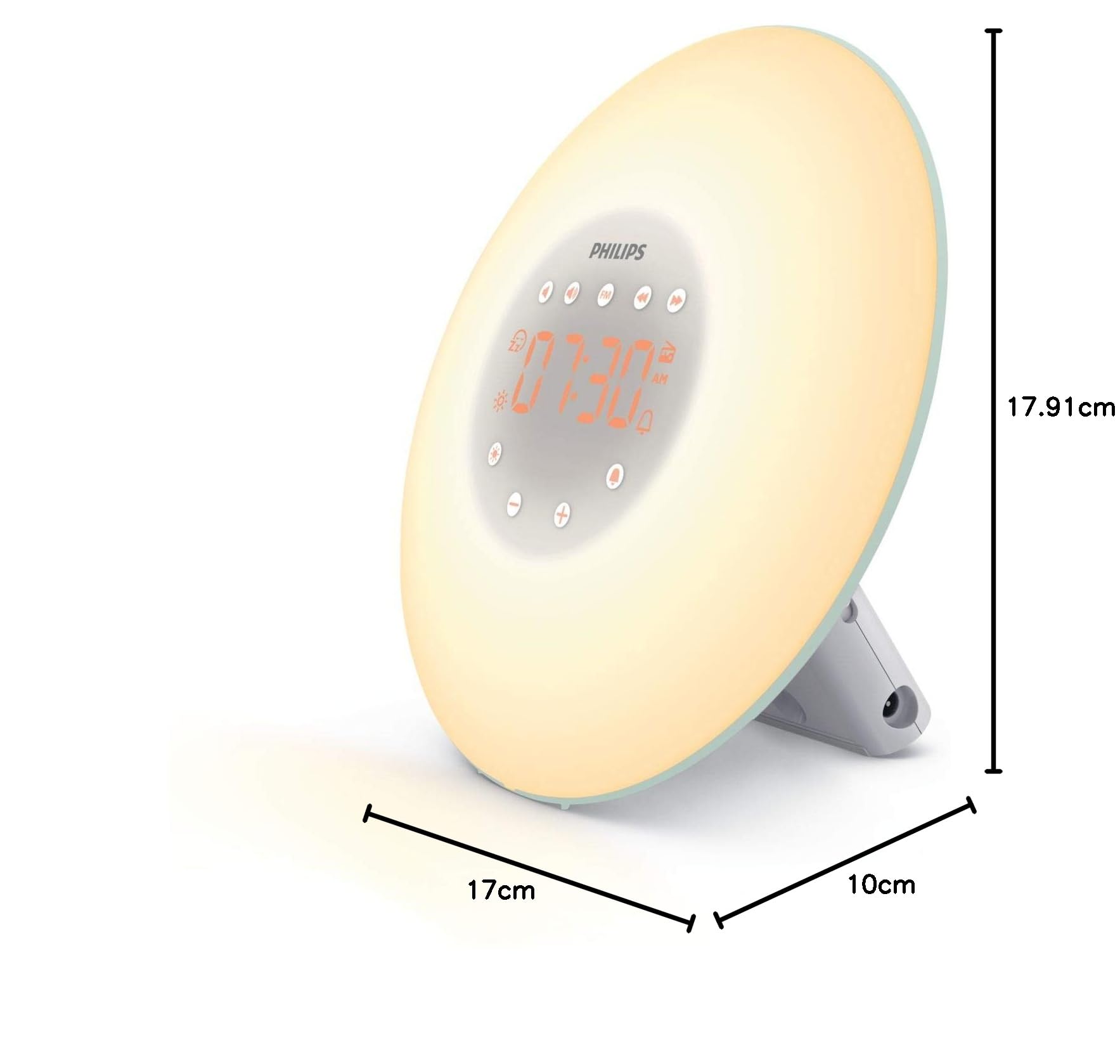 Philips HF3507/10, Wake Up Light, Plastik, weiß/mint, 17 x 17.9 x 10 cm