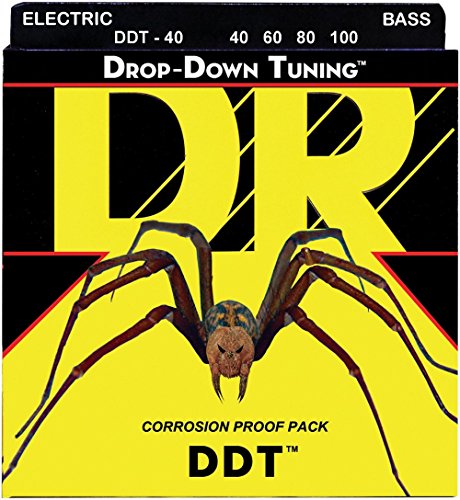 DR B DROP DDT-40 Drop-Down Tuning Jeu de cordes pour Basse 40-100 - Les Beatles, Paul McCartney, John Lennon, RIngo Starr, George Harrison DR B DROP DDT-40 Drop-Down Tuning Jeu de cordes pour Basse 40-100