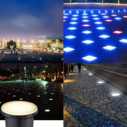 Rsn Led 3W Landscape Lights, 12V Low Voltage Led Well Lights, Ground Lights Ip67 Waterproof, 100 Lumen Landscape Lighting For Step, Driveway, Deck, Garden Lights Outdoor (Warm White) #TOP6