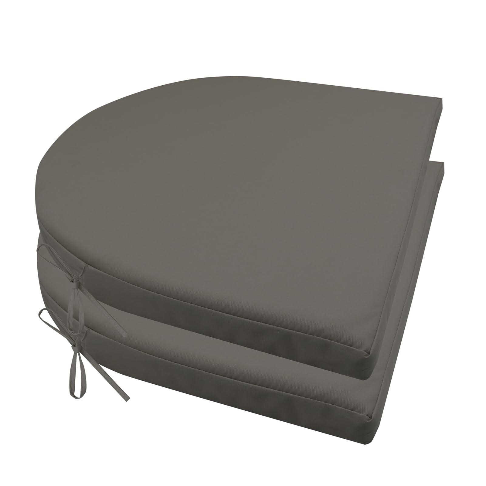 BESTORI Outdoor Chair Cushion for Patio Furniture Waterproof Removable Seat Cushion Set of 2 No Slip Dining Chair pad with Ties 40 x 40 x 4 cm Dark Gray