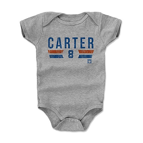 500 LEVEL Gary Carter Baby Infant One Piece Bodysuit (18M, Heather Gray) - Gary Carter Font BO