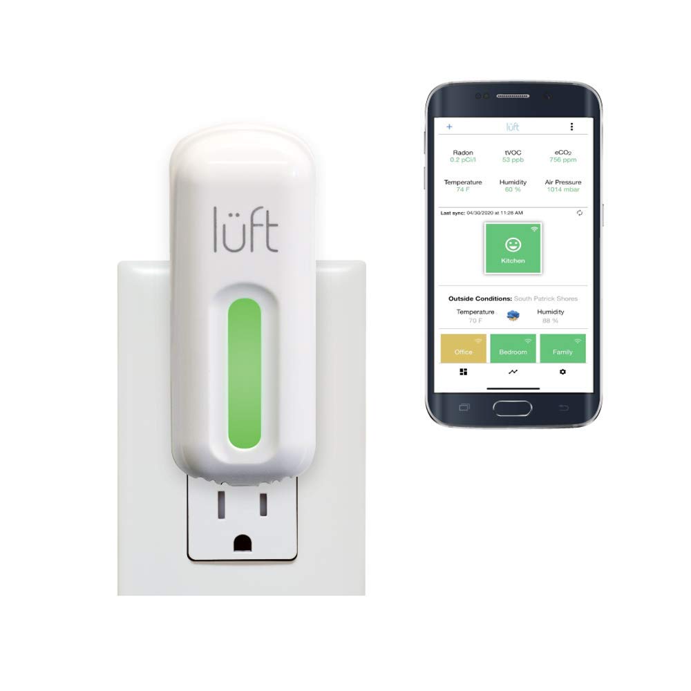 Sponsored Ad - lüft: Plug-in, Wi-Fi Radon and Indoor Air Quality Monitor with Mobile App, Continuously Measures Radon, eCO...