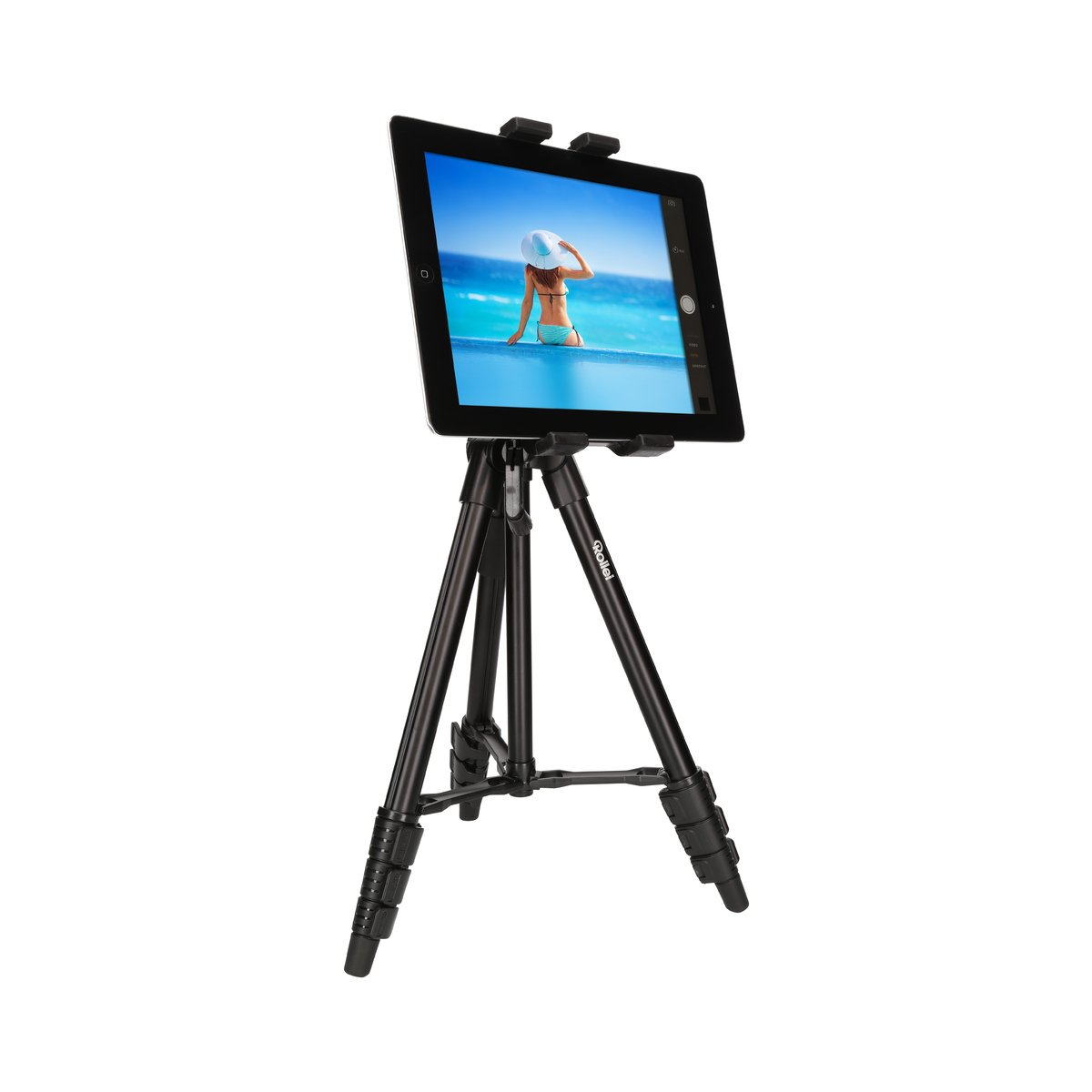 Rollei porta tablet I Supporto universale per tablet con filettatura da 1/4" sul fondo e sul retro I Adatto per smartphone fino a 24 cm di larghezza I Nero