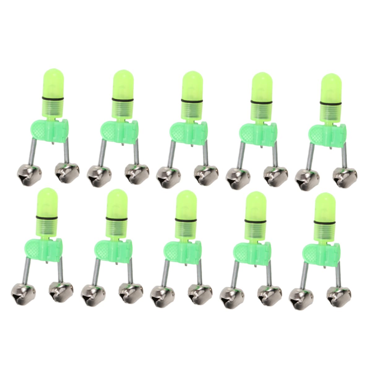 HOLIDYOYO 10Pcs LED Fishing Alert Bells High Sensitivity Fishing Rod Accessory for Night Fishing Bright Alarm for Easy Fish Bite Detection