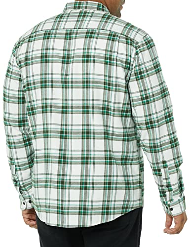 Image of Amazon Essentials Men's Regular Fit Long-Sleeve Flannel Shirt, Soft Brushed Cotton, Lightweight yet Warm