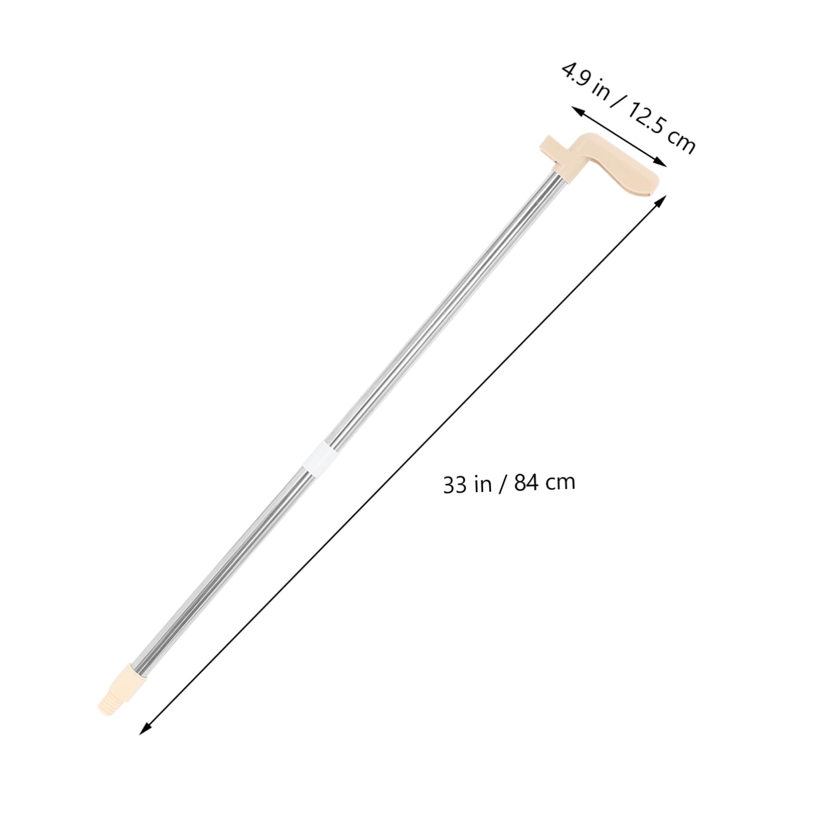 Garneck Metal Dustpan Handle with Sturdy Buckle Detachable Grip for Efficient Sweeping Ergonomic Design for Comfortable Use Replacement for Dustpan Accessories