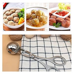 Gehaktbal Clip Roestvrij staal Gehaktball Maker Lepel Keuken Gereedschap Garnalen Ballen Mold Digging Ball Lepel Diy Vlees snack voedsel vis balls gereedschap Duurzaam en handig (Size : S)