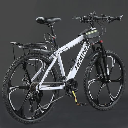 Mountainbike 30 Gang 26 27,5 Zoll Höhenverstellbar Scheibenbremsen Dual Shock Leichtes Herren und Damen Jugendfahrrad E,27 Speed 24 inches