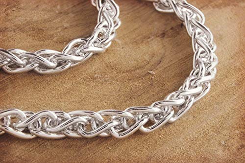 Thin Silver Chain Necklace, 925 Sterling Silver, Solid Silver Chain Necklace, Wheat Chain Necklace, Everyday Chain Necklace, Gift For Men/code: 0.030