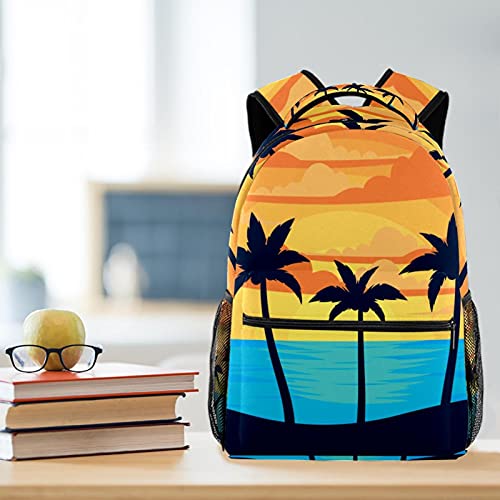 Sac à dos décontracté dos protégé contre fatigue motif psychédélique rétro