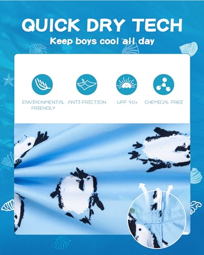Image of SURF CUZ Boys Swim Trunks Toddler Swim Shorts UPF 50+ Bathing Suit for Boy Swimsuit Quick Dry Mesh Beach Boardshorts Swimwear