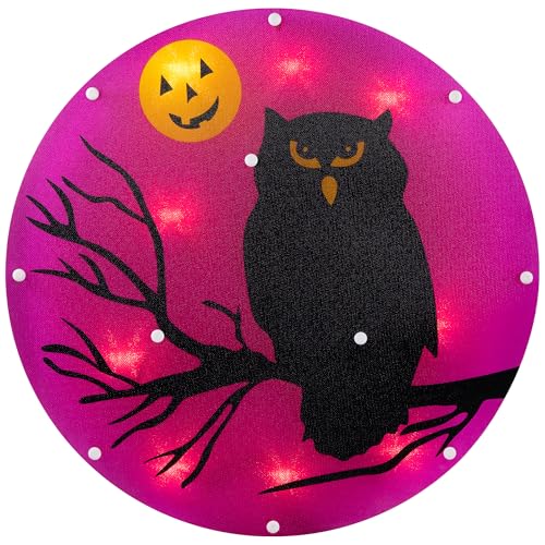 Northlight Lighted Owl Halloween Window Silhouette - 13.75