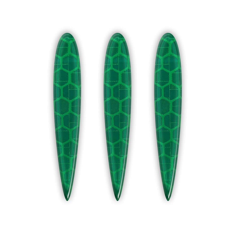 3D Diamond Refractive Stickers Arrows, Green, Set of 3 Pieces