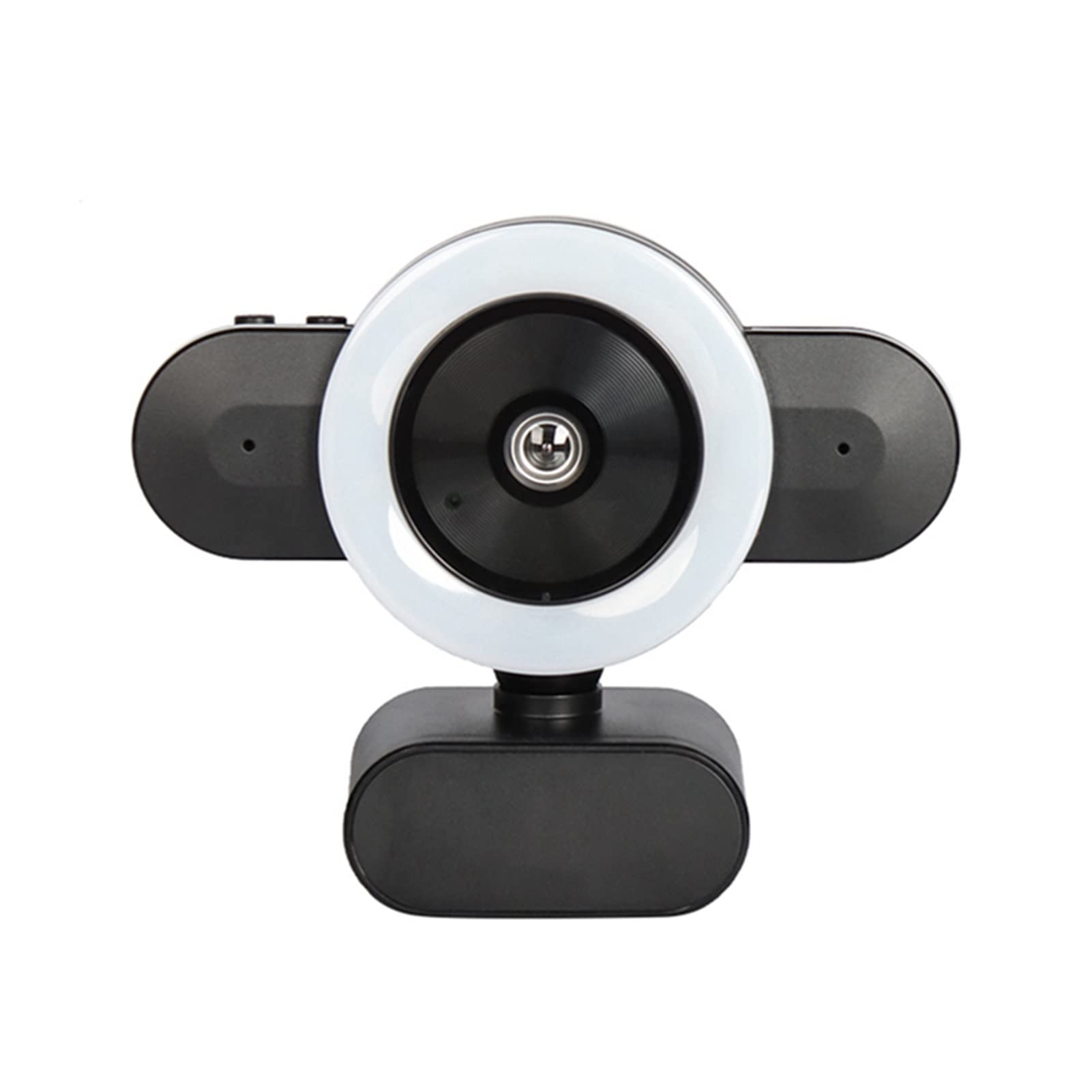 Webcam HD 2K Webcam with Autofocus 3-Color Ring Light Web Camera with Microphone for PC Computer Camera Web Cam for Streaming for Recording Calling Conferencing Gaming (Color : Black)
