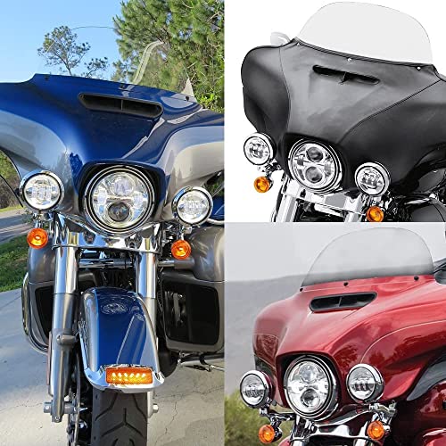 Image of Clear 7 inch Tint Windshield Windscreen Compatible for 2014-2022 Harley Davidson Touring Street Glide Electra Glide FLHT FLHTCU Ultra Classic Glide FLHX FLHTK 14-22