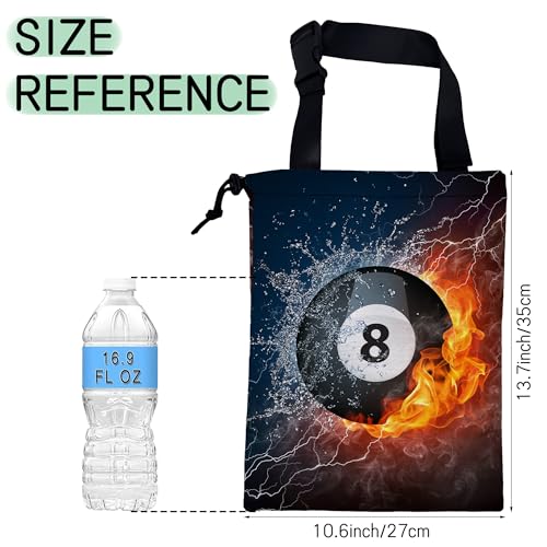 Image of Billiards Ball Car Garbage Bag,Waterproof Small Car Trash Bag Hanging Back of Seat,Drawstring Hanging Car Trash Bag with Adjustable Buckle for Car Accessories