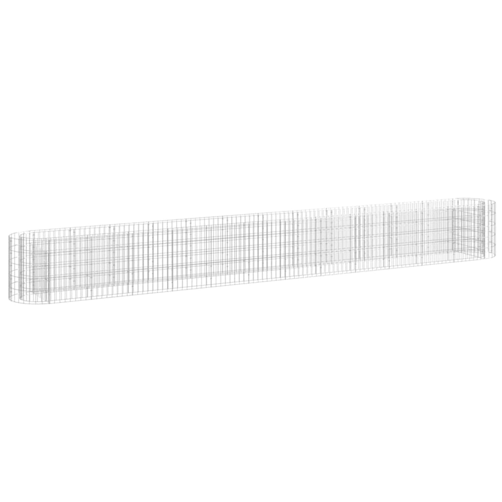 JUDYY Arriate de gaviones, Macetas para Flores Y Plantas, Jardineria Maceteros, Huerto Urbano Terraza, Mesa De Cultivo, Mesa Cultivo, de Hierro galvanizado 470x50x50 cm