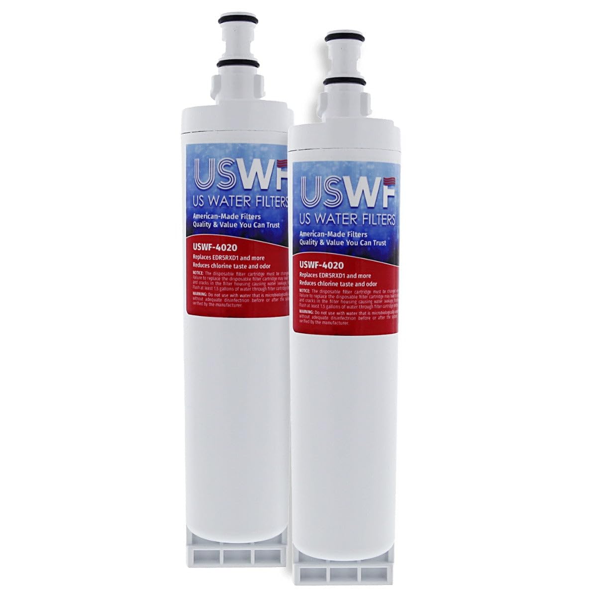 USWF 4396508 Filtro acqua frigorifero 2-pk | Ricambio per Whirlpool 4396508, 4396510, 4392857, NLC240V, Kenmore 46-9010, Filtro 5, EDR5RXD1, Filtro frigorifero, Made in USA
