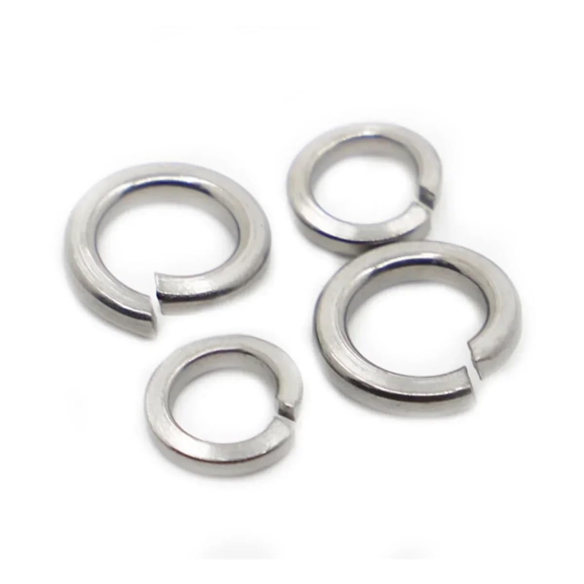 Federringe aus Edelstahl 304, elastische Dichtung, Geteilte Unterlegscheibe, M1,6–M24, 2–100 Stück