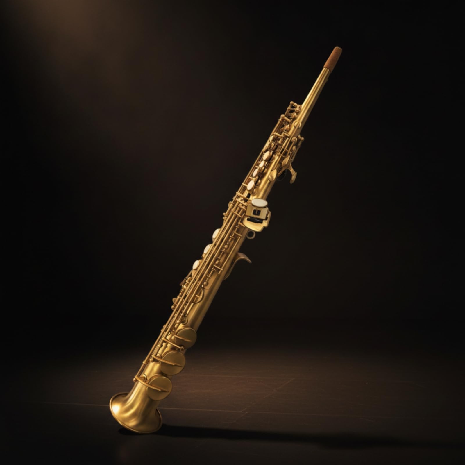 Sax Soprano Dritto Vintage Soprano in Metallo con Custodia per Sassofonisti, Musicisti, Concerti, Scuola di Musica, Prove