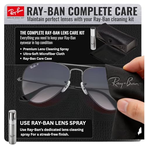 Image of Ray-Ban RB3025 CLASSIC AVIATOR POLARIZED Sunglasses for Men & Women with Official Eyewear Kit
