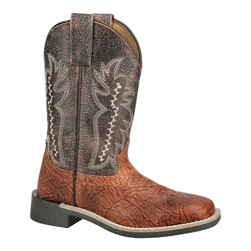 Smoky Mountain Western Boots Boys Presley Leather Cognac Brown 3419C4