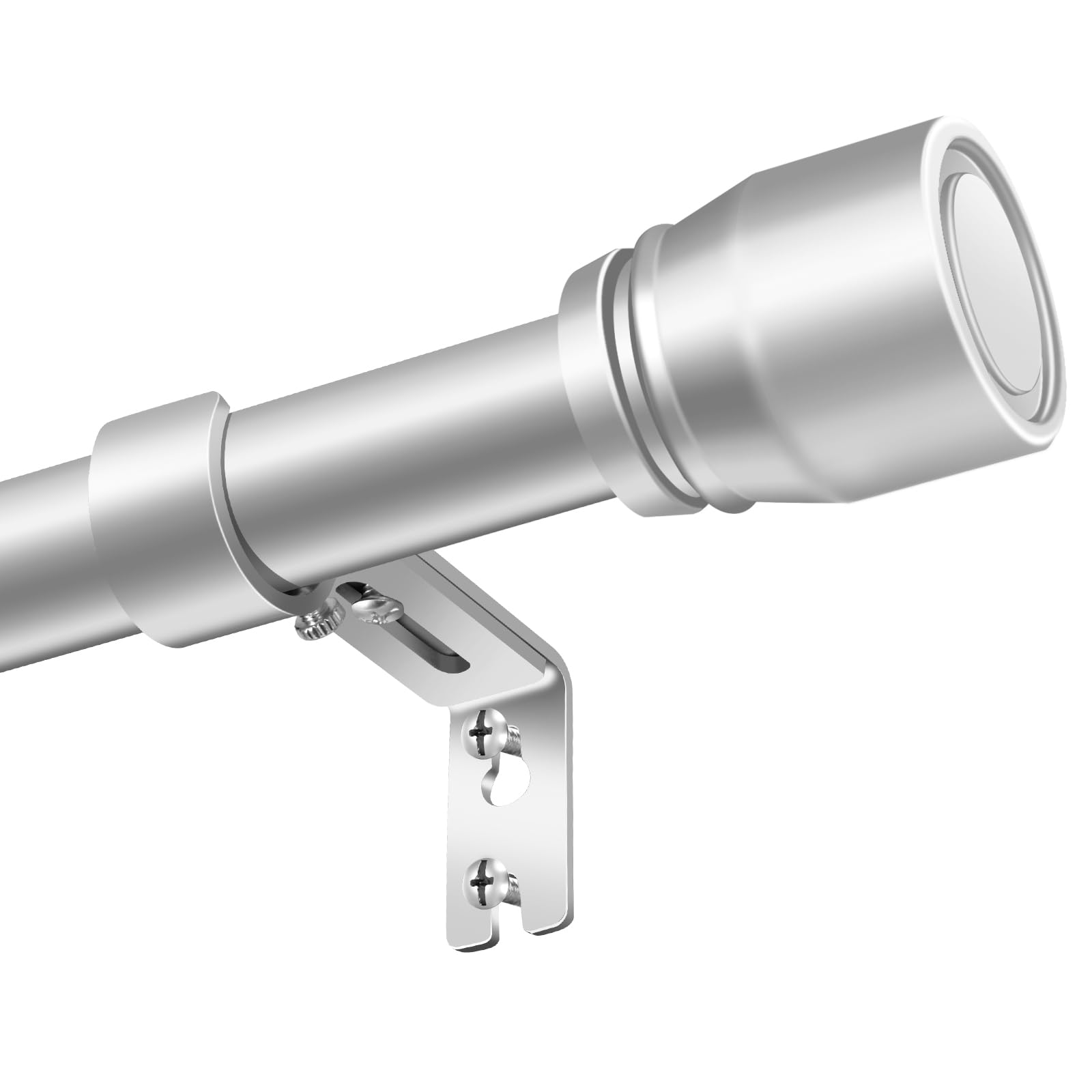 Photo 1 of 1” Diameter Curtain Rods Itself is 30 to144 inch 1 Pack Fit 30-142 inch, 66 to 120 inch Window with Heavy Duty Adjustable Rod Curtain Splicing Silver Extra Long Curtain Rod for Windows