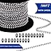100ft Ball Bead Chain, 304 Stainless Steel, #10 Bead Chain for Roller Shades, Window Blinds, Dog Tags, Jewelry & DIY Crafts (4.5mm with Spool and Ball Chain Connectors)