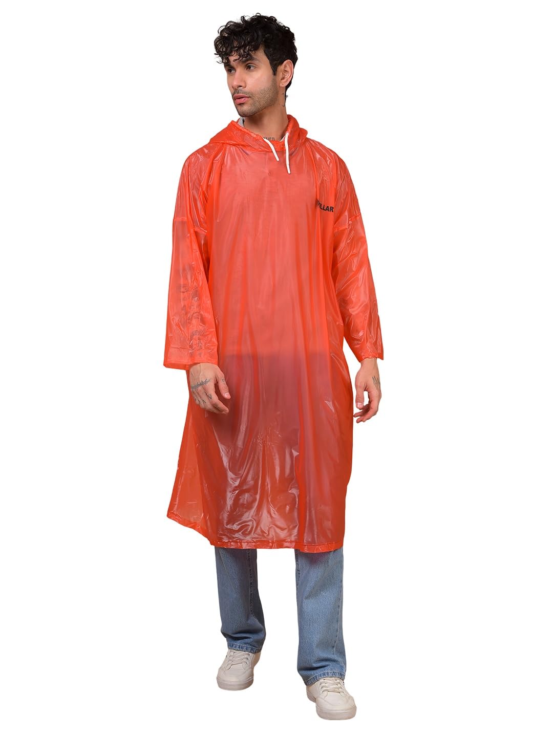 dollar Waterproof Rain Poncho for Men & Women | Lightweight PVC Raincoat with Adjustable Hood | Full Sleeve Foldable Rainwear for Outdoor, Biking, Riding, Travel-picture-19