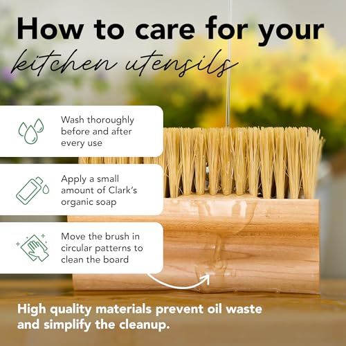 Cepillo para aceite y cera para tablas con mango de madera arce miniatura 2
