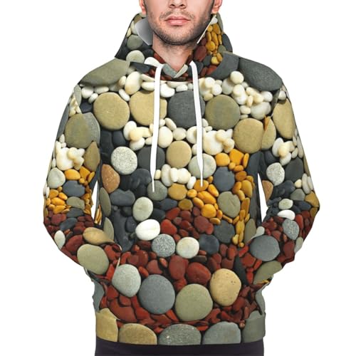 Pull à capuche classique en polaire homme au design imprimé chic